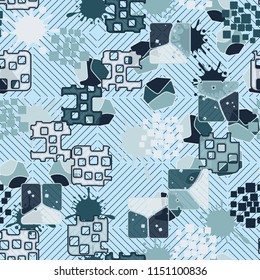 Seamless abstraction on a background of squares consisting of thin diagonal lines.