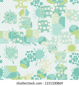 Seamless abstraction on a background of squares consisting of thin diagonal lines.