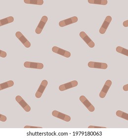 A Seamless Adhesive Band Aid Pattern, A Vaccination Health Theme