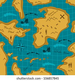 Seamless adventure map pattern