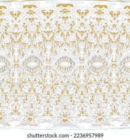 Seamless Aesthetic Contemporary printable seamless pattern with abstract Minimal elegant line brush stroke shapes and line in nude colors. Pastel boho background in minimalist mid century style vector