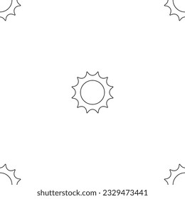 Patrón estético sin foco con Suns. Elemento de diseño simple romántico.  Ilustración del contorno vectorial. Página Libro de Coloración