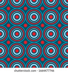 Diseño de círculos africanos impecables para la impresión textil y de tejidos