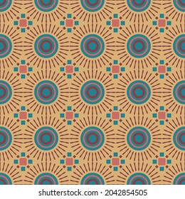 Patrón de diseño africano transparente para la impresión textil y de tejidos