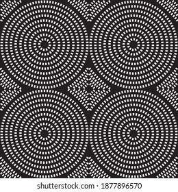 Seamless African Dotted Circle Pattern for Fabric and Textile Print
