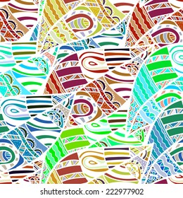 Seamless African ethnic color pattern. Vector illustration.