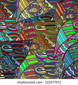Seamless African ethnic colorful pattern. Vector illustration.