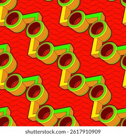 Seamless African Fabric Pattern Background, Diagonal Zigzag Line. Abstract Geometric Shape. Tribal Textile Ethnic Fashion Design for Fabric Clothing Print. Vector Art. Not AI Generated.