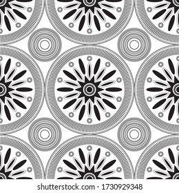 Seamless African Flower Design Pattern