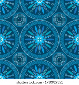 Seamless African Flower Design Pattern