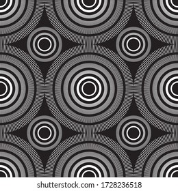 Seamless African Line Circle Pattern Design