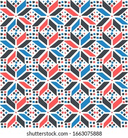 Seamless African pattern. Aztec style. Figure tribal embroidery. Indian, Mexican, folk pattern.