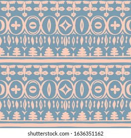 Seamless African pattern. Ethnic carpet with chevrons. Tribal vector ornament. Aztec style. Geometric mosaic on the tile, majolica. Ancient interior. Modern rug. Geo print on textile. Kente Cloth.