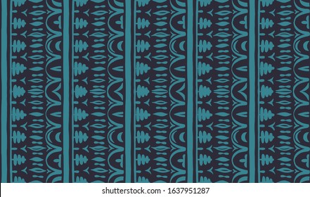 Seamless African pattern. Ethnic carpet with chevrons. Tribal vector ornament. Aztec style. Geometric mosaic on the tile, majolica. Ancient interior. Modern rug. Geo print on textile. Kente Cloth.