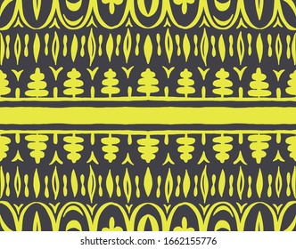 Seamless African pattern. Ethnic carpet with chevrons. Tribal vector ornament. Aztec style. Geometric mosaic on the tile, majolica. Ancient interior. Modern rug. Geo print on textile. Kente Cloth.