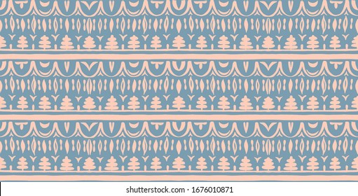 Seamless African pattern. Ethnic carpet with chevrons. Tribal vector ornament. Aztec style. Geometric mosaic on the tile, majolica. Ancient interior. Modern rug. Geo print on textile. Kente Cloth.