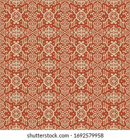 Seamless African pattern. Ethnic carpet with chevrons. Tribal vector ornament. Aztec style. Geometric mosaic on the tile, majolica. Ancient interior. Modern rug. Geo print on textile. Kente Cloth.