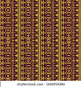 Seamless African pattern. Ethnic carpet with chevrons. Tribal vector ornament. Aztec style. Geometric mosaic on the tile, majolica. Ancient interior. Modern rug. Geo print on textile. Kente Cloth.