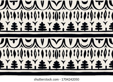 Seamless African pattern. Ethnic carpet with chevrons. Tribal vector ornament. Aztec style. Geometric mosaic on the tile, majolica. Ancient interior. Modern rug. Geo print on textile. Kente Cloth.