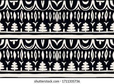 Seamless African pattern. Ethnic carpet with chevrons. Tribal vector ornament. Aztec style. Geometric mosaic on the tile, majolica. Ancient interior. Modern rug. Geo print on textile. Kente Cloth.