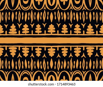 Seamless African pattern. Ethnic carpet with chevrons. Tribal vector ornament. Aztec style. Geometric mosaic on the tile, majolica. Ancient interior. Modern rug. Geo print on textile. Kente Cloth.