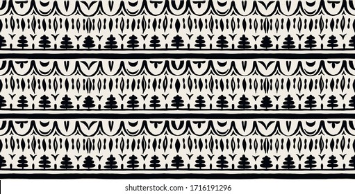Seamless African pattern. Ethnic carpet with chevrons. Tribal vector ornament. Aztec style. Geometric mosaic on the tile, majolica. Ancient interior. Modern rug. Geo print on textile. Kente Cloth.