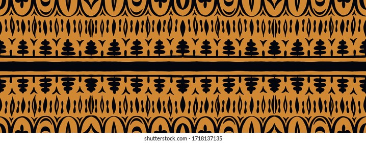 Patrón africano sin problemas. Alfombra étnica con chevrons. Ornamento vectorial tribal. Estilo azteca. Mosaico geométrico en la pieza, majólica. Interior antiguo. Alfombra moderna. Impresión geográfica en textiles. Ropa Kente.