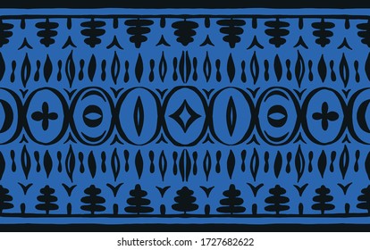 Seamless African pattern. Ethnic carpet with chevrons. Tribal vector ornament. Aztec style. Geometric mosaic on the tile, majolica. Ancient interior. Modern rug. Geo print on textile. Kente Cloth.