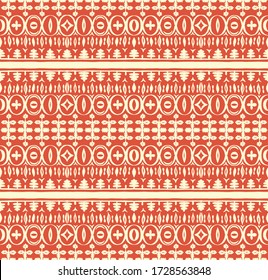 Seamless African pattern. Ethnic carpet with chevrons. Tribal vector ornament. Aztec style. Geometric mosaic on the tile, majolica. Ancient interior. Modern rug. Geo print on textile. Kente Cloth.