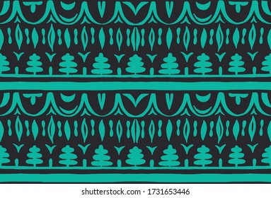 Seamless African pattern. Ethnic carpet with chevrons. Tribal vector ornament. Aztec style. Geometric mosaic on the tile, majolica. Ancient interior. Modern rug. Geo print on textile. Kente Cloth.