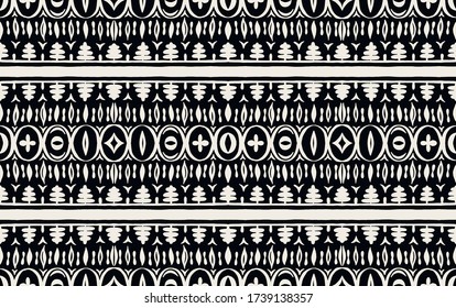 Seamless African pattern. Ethnic carpet with chevrons. Tribal vector ornament. Aztec style. Geometric mosaic on the tile, majolica. Ancient interior. Modern rug. Geo print on textile. Kente Cloth.