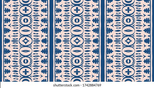 Seamless African pattern. Ethnic carpet with chevrons. Tribal vector ornament. Aztec style. Geometric mosaic on the tile, majolica. Ancient interior. Modern rug. Geo print on textile. Kente Cloth.