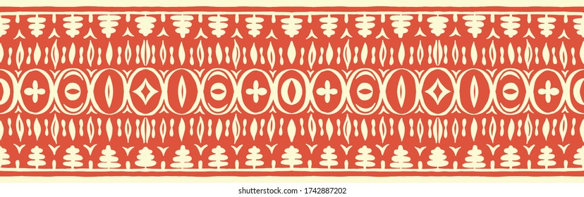 Seamless African pattern. Ethnic carpet with chevrons. Tribal vector ornament. Aztec style. Geometric mosaic on the tile, majolica. Ancient interior. Modern rug. Geo print on textile. Kente Cloth.