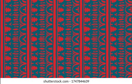 Seamless African pattern. Ethnic carpet with chevrons. Tribal vector ornament. Aztec style. Geometric mosaic on the tile, majolica. Ancient interior. Modern rug. Geo print on textile. Kente Cloth.
