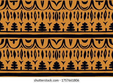 Patrón africano sin problemas. Alfombra étnica con chevrones. Ornamento vectorial tribal. Estilo azteca. Mosaico geométrico en la baldosa, majólica. Interior antiguo. Alfombra moderna. Impresión geográfica sobre textiles. Kente Cloth.