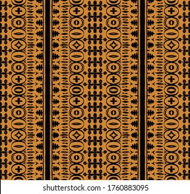 Seamless African pattern. Ethnic carpet with chevrons. Tribal vector ornament. Aztec style. Geometric mosaic on the tile, majolica. Ancient interior. Modern rug. Geo print on textile. Kente Cloth.
