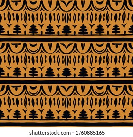 Seamless African pattern. Ethnic carpet with chevrons. Tribal vector ornament. Aztec style. Geometric mosaic on the tile, majolica. Ancient interior. Modern rug. Geo print on textile. Kente Cloth.
