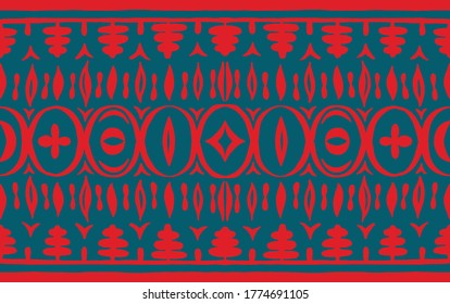 Patrón africano sin problemas. Alfombra étnica con chevrones. Ornamento vectorial tribal. Estilo azteca. Mosaico geométrico en la baldosa, majólica. Interior antiguo. Alfombra moderna. Impresión geográfica sobre textiles. Kente Cloth.