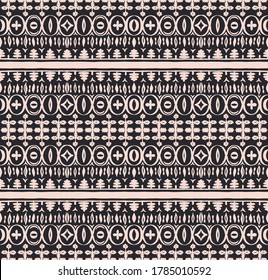 Seamless African pattern. Ethnic carpet with chevrons. Tribal vector ornament. Aztec style. Geometric mosaic on the tile, majolica. Ancient interior. Modern rug. Geo print on textile. Kente Cloth.