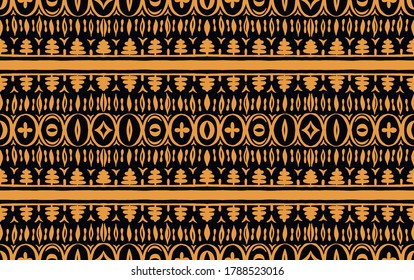 Seamless African pattern. Ethnic carpet with chevrons. Tribal vector ornament. Aztec style. Geometric mosaic on the tile, majolica. Ancient interior. Modern rug. Geo print on textile. Kente Cloth.