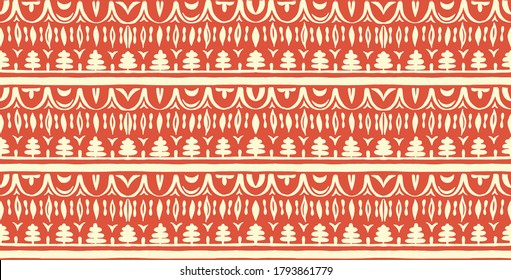 Seamless African pattern. Ethnic carpet with chevrons. Tribal vector ornament. Aztec style. Geometric mosaic on the tile, majolica. Ancient interior. Modern rug. Geo print on textile. Kente Cloth.