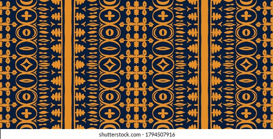 Seamless African pattern. Ethnic carpet with chevrons. Tribal vector ornament. Aztec style. Geometric mosaic on the tile, majolica. Ancient interior. Modern rug. Geo print on textile. Kente Cloth.