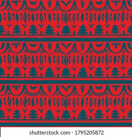 Nahtloses afrikanisches Muster. Ethnischer Teppich mit Chevronen. Stammesvektorschmuck. Aztec-Stil. Geometrisches Mosaik auf der Kachel, Majolika. Altes Interieur. Moderner Teppich. Geodruck auf Textilien. Kente Tuch.