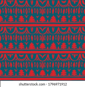 Seamless African pattern. Ethnic carpet with chevrons. Tribal vector ornament. Aztec style. Geometric mosaic on the tile, majolica. Ancient interior. Modern rug. Geo print on textile. Kente Cloth.