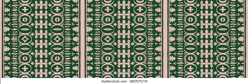 Seamless African pattern. Ethnic carpet with chevrons. Tribal vector ornament. Aztec style. Geometric mosaic on the tile, majolica. Ancient interior. Modern rug. Geo print on textile. Kente Cloth.
