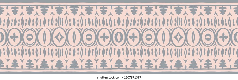 Seamless African pattern. Ethnic carpet with chevrons. Tribal vector ornament. Aztec style. Geometric mosaic on the tile, majolica. Ancient interior. Modern rug. Geo print on textile. Kente Cloth.