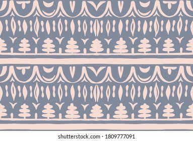 Nahtloses afrikanisches Muster. Ethnischer Teppich mit Chevronen. Stammesvektorschmuck. Aztec-Stil. Geometrisches Mosaik auf der Kachel, Majolika. Altes Interieur. Moderner Teppich. Geodruck auf Textilien. Kente Tuch.