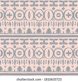 Seamless African pattern. Ethnic carpet with chevrons. Tribal vector ornament. Aztec style. Geometric mosaic on the tile, majolica. Ancient interior. Modern rug. Geo print on textile. Kente Cloth.