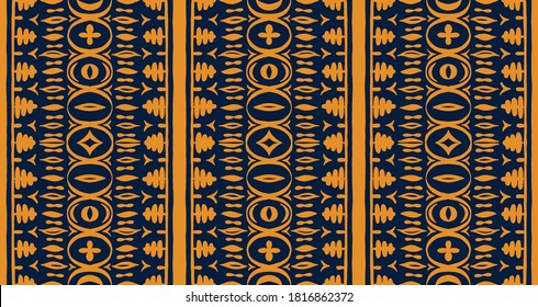Seamless African pattern. Ethnic carpet with chevrons. Tribal vector ornament. Aztec style. Geometric mosaic on the tile, majolica. Ancient interior. Modern rug. Geo print on textile. Kente Cloth.