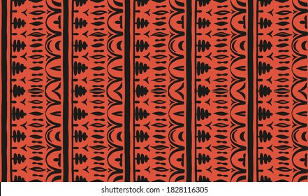 Patrón africano sin problemas. Alfombra étnica con chevrones. Ornamento vectorial tribal. Estilo azteca. Mosaico geométrico en la baldosa, majólica. Interior antiguo. Alfombra moderna. Impresión geográfica sobre textiles. Kente Cloth.